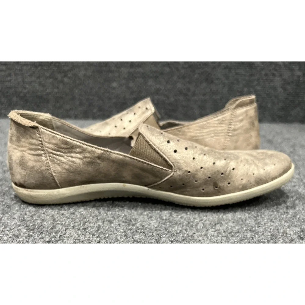 Mephisto Korie Perf Perforated Slip On Leather Lined Women's Shoes 7 Taupe